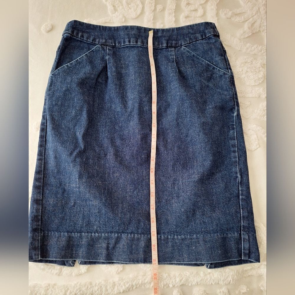 J.Crew 6 Denim Pencil Stretch Skirt - Picture 7 of 9